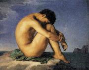 Hippolyte Flandrin Young Man by the Sea oil painting on canvas